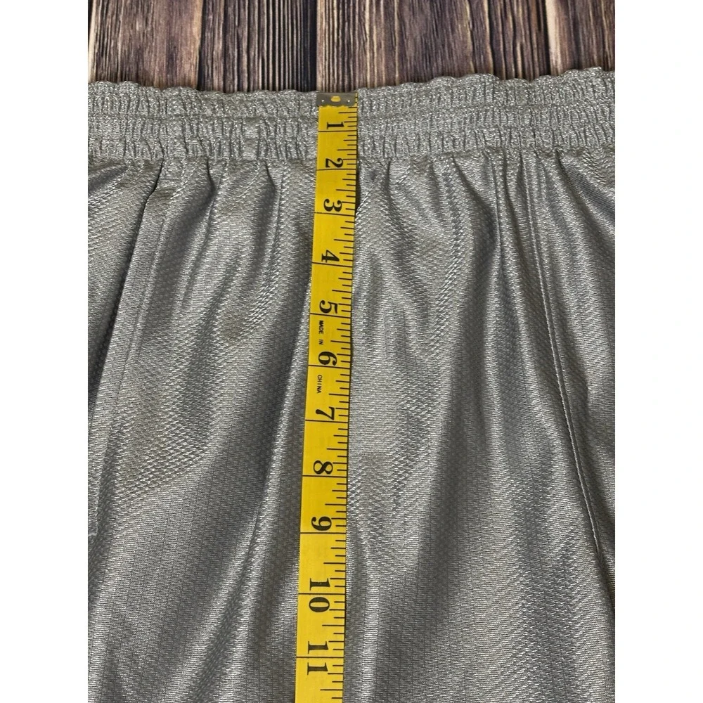 NIKE MENS GRAY BASKETBALL SHORTS SIZE XL 480400-070 GRAY POCKETS LINED